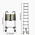 thumbnail image 4 of Portable 10FT Telescoping Ladder 375lbs Load Capacity Aluminum Telescopic Extension Ladder, Multi-purpose Collapsible Ladder for RV，Home or Outdoor Work, 4 of 9