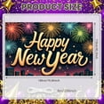 thumbnail image 2 of Colorful Fireworks Happy New Year Banner Golden Lettering New Year Display Dark Night Sky Sparkling Design Festive Backdrop for New Year Party Holiday Celebration Family Gathering, 2 of 9