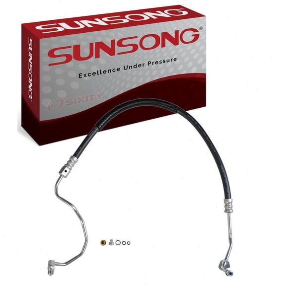 Sunsong Power Steering Pressure Line Hose compatible with Ford F-150 2003-2008