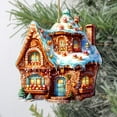 thumbnail image 6 of Designocracy 8100191-2 5 x 5.5 x 0.25 in. Gingerbread House Wooden Christmas Decor Ornaments, 6 of 8