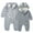 Grey, variant on Infants Boys Romper Jumpsuit Short Sleeve Cute Cartoon Deer Shaped Hooded Romper Soft Loose Fit Jumpsuit Leisure Kids Clothes