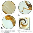 thumbnail image 3 of Designart White And Gold Bold Movement I Canvas Wall Art, 3 of 5