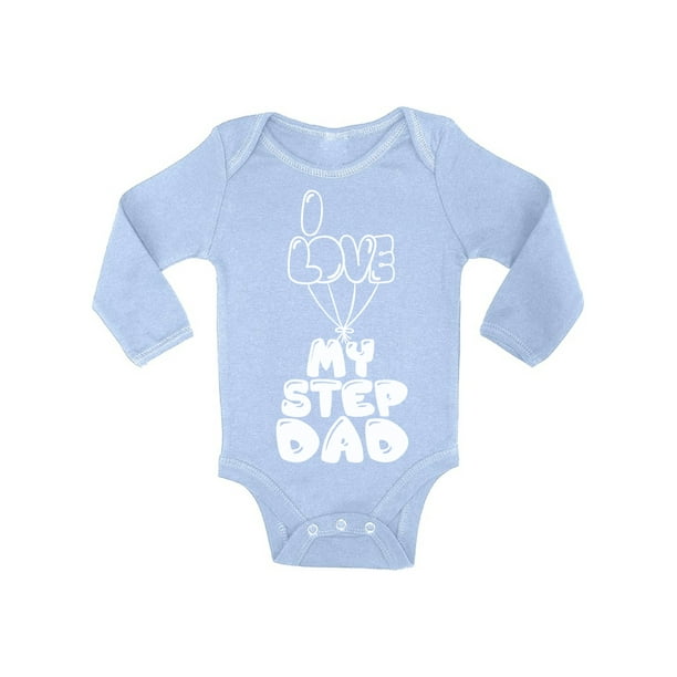 Awkward Styles Baby Boy Clothes One Piece Cute Baby Girl Bodysuit I Love My Step Dad I Love My Daddy Baby Bodysuit Best Father Ever Bodysuit Long Sleeve Cute Gifts For Step