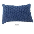 thumbnail image 5 of 20 X 14 Inch Knitted Pillow, Soft Polyester Fiber Fill, Navy Blue - Saltoro Sherpi, 5 of 5