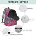 thumbnail image 4 of Football Icon Red Pattern Backpack for School, Cute School Bag with Adjustable Shoulder Straps and Padded Back, 15.7"x11.8"x5.5", 4 of 5