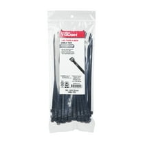 Hyper Tough 8 inch Cable Tie 75lbf Black Color 100Pcs