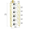 thumbnail image 5 of Dextrus 6 Tiers Ladder Bookshelf, 69 inch Classically Modern Freestanding Bookcase,Modern Open Display Storage Organizer Book Shelves in Living Room/Home/Office,Gold, 5 of 9