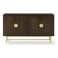 thumbnail image 3 of Crosley Furniture Blair Mid-Century Wood/Steel Sideboard in Dark Brown/Gold, 3 of 17