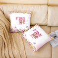 thumbnail image 2 of Erosebridal Letter Initial Throw Pillow Covers 22x22,Monogrammed Personalized Pillow Cases,Flower Decor, 2 of 7