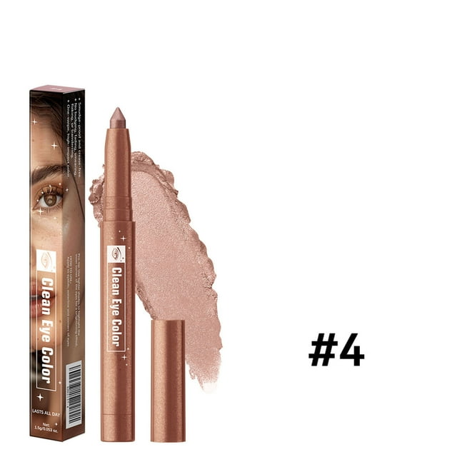 Sombra de ojos en barra Lazy, fácil de aplicar, con purpurina y perlas, iluminadora, para maquillar los ojos