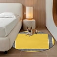 thumbnail image 2 of Yellow Traditional 3FT Round Area Rugs for Living Room Greek Key Meander Border Square Geometric Ultra-Thin Non-Slip Round Rugs Machine Washable Low Pile Circle Carpet for Bedroom Kitchen Nursery, 2 of 9
