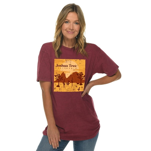 Mens Graphic Tees - Novelty T Shirts for Women - Joshua Tree Camping Tshirt