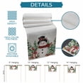 thumbnail image 6 of Grey Christmas Table Runner 48 Inches Long Farmhouse Dress Scarves, Snowman Xmas Trees Snowflake Birds Watercolor Dining Tablerunner for Coffee Table/Kitchen Island/Party Décor, 13" x 48", 6 of 8