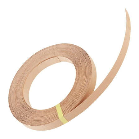 3/4 inch * 50 feet (1.9 cm * 15M) Hot Melt Adhesive Wood Strip Beech Edge Banding for Wood Trim / Furniture / Cabinet & Construction Wood Veneer Sheet, Furniture Restoration DIY Wood Grain Tape