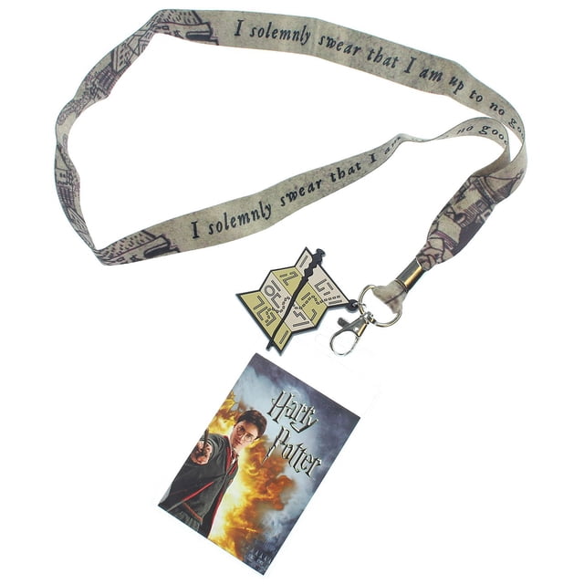 Mapa de Harry Potter Marauders con cordón y soporte para tarjetas