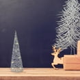 thumbnail image 3 of Led White and Silver Paper Cone Tree Medium 23.62", 3 of 3