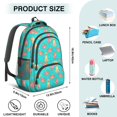 thumbnail image 4 of Golden Retriever and Rose Blue Pattern Cute School Backpack Bag with Padded Back and Adjustable Shoulder Straps 16.9 X 12.6 X 5.9 Inches, 4 of 4