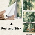 thumbnail image 4 of Peel and Stick Wallpaper Tall Trees Squirrels Dense Foliage Forest Scene Natural Scenery Modern Art Wall Mural Decor Self Adhesive and Removable 100in x 144in, 4 of 8