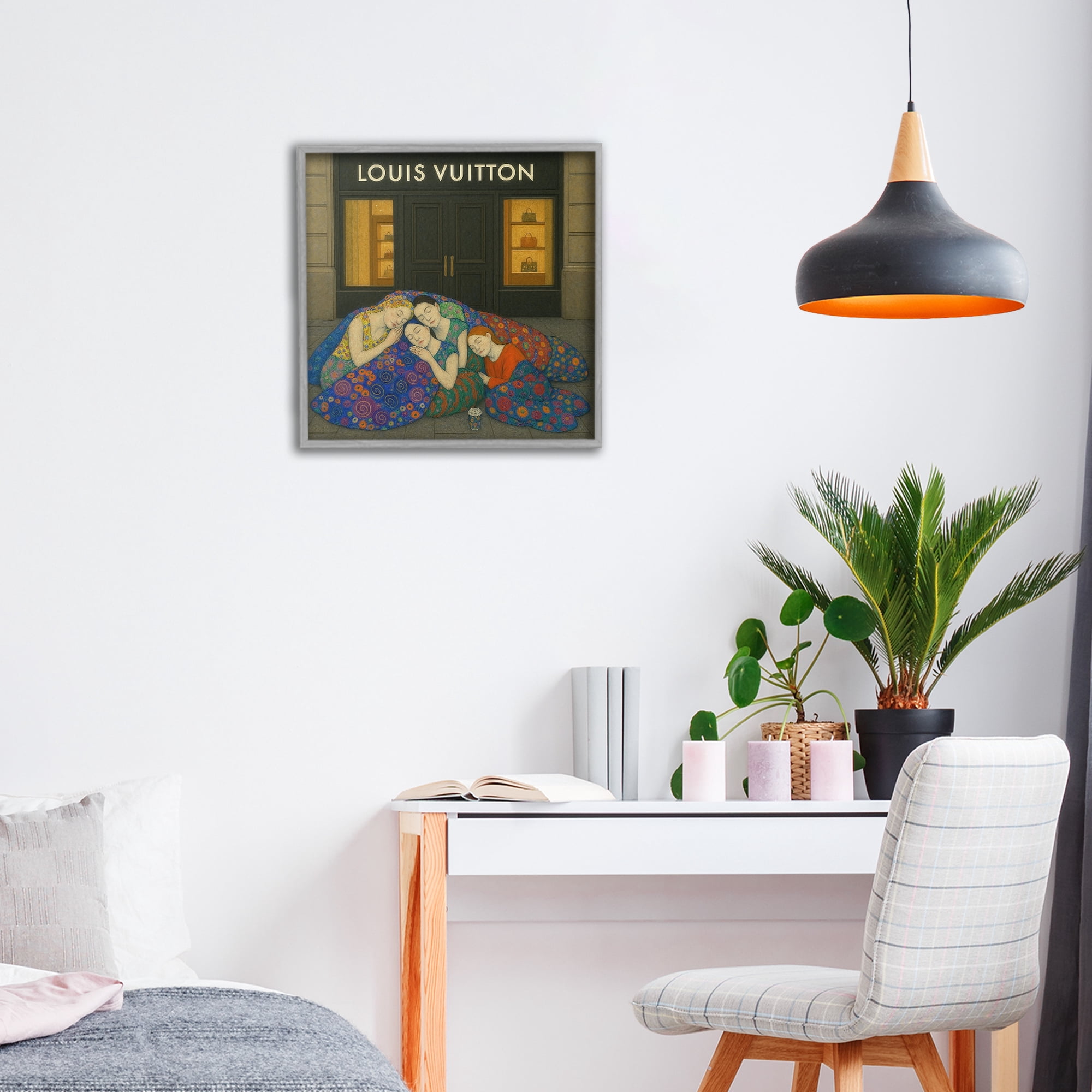 Stupell Industries Iconic Style Fashion Shop Gray Framed Giclee Art, design by Grotto Studios