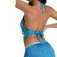 thumbnail image 4 of ZZwxWA Sequin Halter Bra Top Salsa Belly Dance Boho Festival Clubbing Tribal Bra Tops, 4 of 4