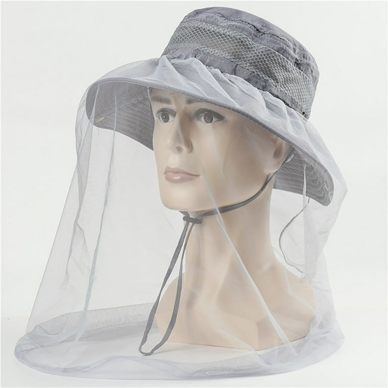 Head Net Hat, Safari Hat Sun Hat Bucket Hat with Hidden Net Mesh Mosquito Repellent Cap Head Net Hat, Safari Hat Sun Hat Bucket Hat with Hidden Net Mesh Mosquito Repellent Cap