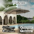 thumbnail image 4 of Mondawe 10ft Offset Cantilever Patio Umbrella,Patio Outdoor Market Umbrella UPF50+ UV Protection with Crank,Beige, 4 of 8
