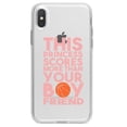 thumbnail image 1 of DistinctInk Clear Shockproof Hybrid Case for iPhone X / XS (5.8" Screen) - TPU Bumper Acrylic Back Tempered Glass Screen Protector - This Princes Scores More Than Your Boyfriend, 1 of 5