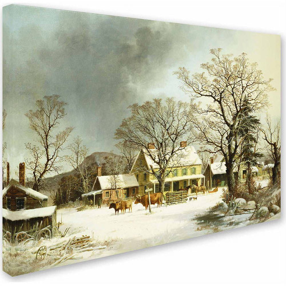 Trademark Fine Art "Seven Miles to Salem 1863" Canvas Art by George Durie