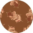 thumbnail image 1 of Ahgly Company Tapis Rond Lavable en Machine Intérieur Transitionnel Rouge Tomate, 8 Pieds Rond, 1 of 7