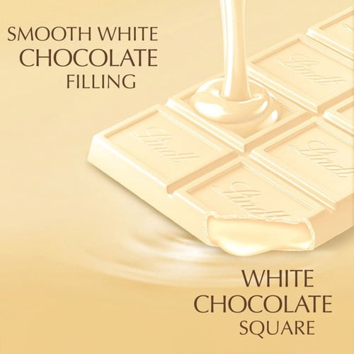 Lindt Lindor White Chocolate Bar 100g, British Import (Pack of 3)