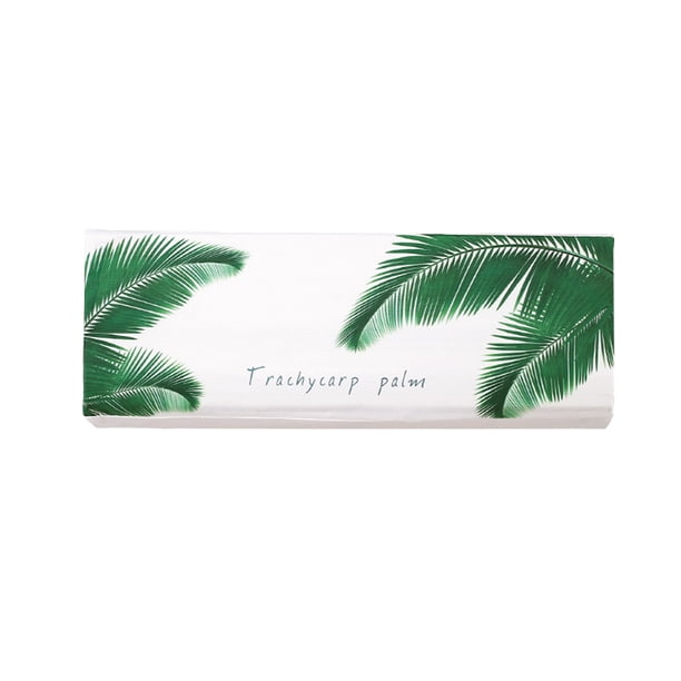 Funda protectora de tela elástica con estampado para aire acondicionado de pared, a prueba de polvo, para decoración del hogar (con estampado de hojas de plátano, tamaño general: 95 cm)