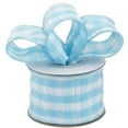 thumbnail image 5 of Joycrosso 2-1/2 Inch Bubbled Check Ribbon, 10 Yards Turquoise and White Wired Edge Ribbon for Gift Wrapping, Crafts, Wreaths, Garlands, Weddings and Christmas, 5 of 6