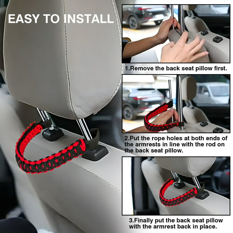 Car Door Assist 2pcs Car Door Handle For Elderly - Portable Support Grab Handle With Window Breaker Vehicle Support Handle