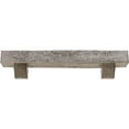 thumbnail image 2 of Ekena Millwork 8"H x 10"D x 48"W Rough Cedar Faux Wood Fireplace Mantel Kit with Ashford Corbels, Burnished Pine, 2 of 10