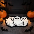 thumbnail image 5 of Beautynvta Theme Ghost Rug, Cute Three Ghosts Shaped Entryway Rug, Non-Slip Absorbent Plush Doormat for Indoor Outdoor Porch Spooky Party Decor, 5 of 6