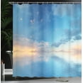 thumbnail image 4 of Ambesonne Blue Shower Curtain, Ocean Horizon Clouds Sky, 69"Wx70"L, Blue, 4 of 5