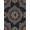 Black Purple Beige, Pattern 2, variant on ODIKA Round Boho Vintage Southwestern Gothic Border Distressed Astrology for Hallway, Study Room, Playroom, Non-Slip Low Profile