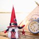 thumbnail image 1 of Figura decorativa de muñeca a rayas del Día de la Independencia, 1 of 3