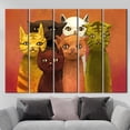 thumbnail image 5 of Modern Wall Art, Cats Poster, Cat Lover Gift Wall Decor, Abstract Artwork, Animal Poster, Cat Canvas Art, Animalistic Wall Decor, Canvas Wall Decor - 4P-Gallery Wrapped, 5 of 9