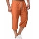 thumbnail image 1 of Pocket Chart Stand Style Casual Casual Cordón de Color Sólido de los Hombres Capris con Bolsillo Lateral para Verano Al Aire Libre, 1 of 9