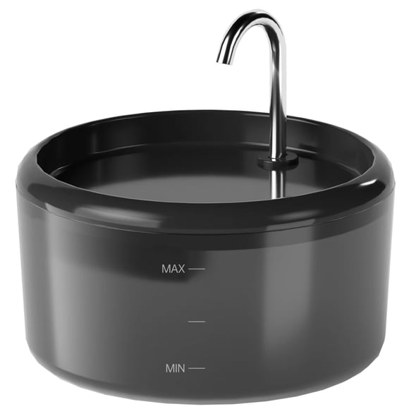 Fuente de agua para gatos VOUAAOOD, 2,4 L, para gatos de interior, color negro