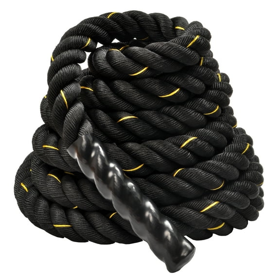 Everyday Essentials Battle Rope 1.5/2 Inch Diameter Poly Dacron 30, 40, 50 FT Length, Heavy Ropes for Home Gym and Workout
