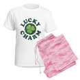 thumbnail image 6 of CafePress - Lucky Charm [Shamrock] Women's Light Pajamas - Women's Short Sleeve Print T-Shirt and Pants Light Cotton Pajama Set, 6 of 7