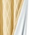 thumbnail image 3 of Pair Victoria 100% Blackout Curtain Panels Jacquard Thermal Insulated ( Set Of 2)- 108X108 - Light Yellow, 3 of 7