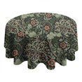 thumbnail image 4 of Round Waterproof Tablecloth 60×60 Inch, Boho Style Reusable Indoor/Outdoor Durable Table Cover for Party Kitchen Dinner Room Decor, 4 of 6