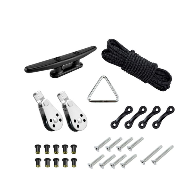 Kit de Anclaje para Canoa de Seguridad para Polea de Kayak con Cuerda de 9,1 M Antióxido DYNWAVEMX Kits de carro de anclaje de canoa