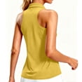thumbnail image 2 of Dpjklzsn Women's Sleeveless Golf Polo Shirt, Half Zip Racerback Tennis Athletic Top, 2 of 8