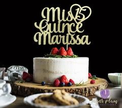 Custom Mis Quince Cake Topper