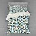 thumbnail image 2 of Ambesonne Modern Bedding Set 3 Pcs, Morrocan Style Dots Art, Twin, Blue and White, 2 of 3