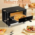 thumbnail image 2 of UBesGoo Double-Layer Pizza Oven, 2200W Electric Countertop Toaster Oven with Timer, Black, 2 of 8